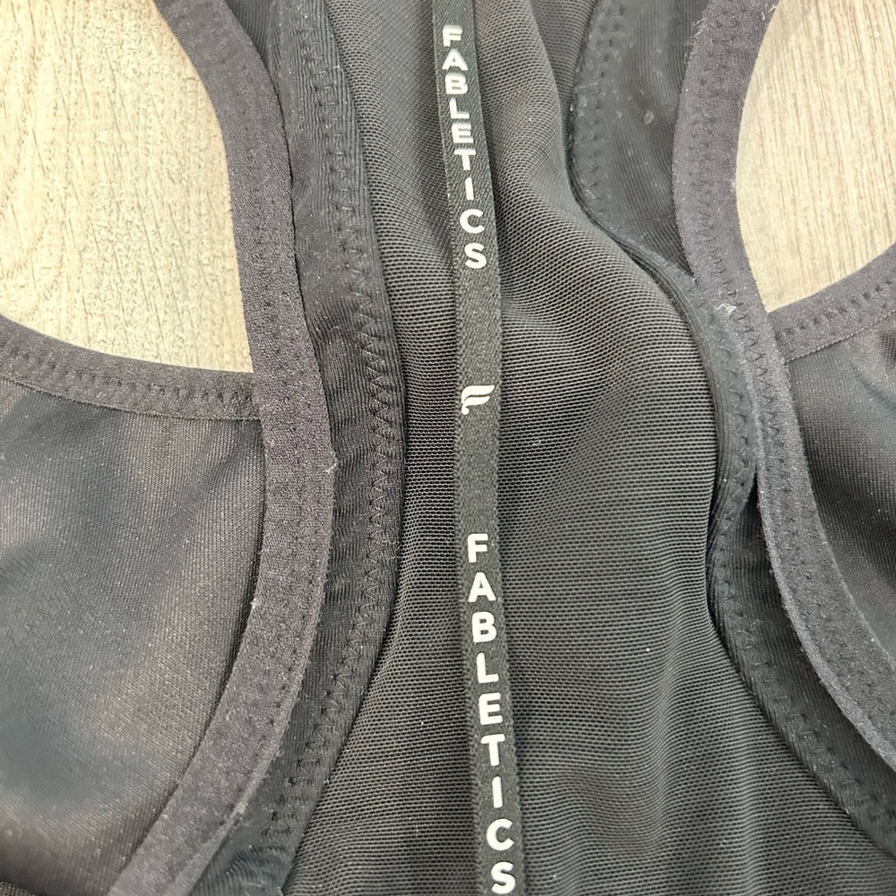 Fabletics Black Racerback Sports Bra - Picture 3 of 5